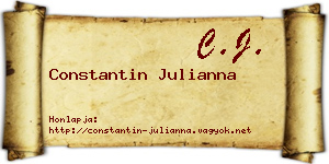 Constantin Julianna névjegykártya