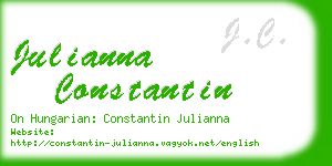 julianna constantin business card